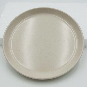 Stone + Lain Speckled Light Taupe Stoneware 10.25" Dinner Plate Spill Edge